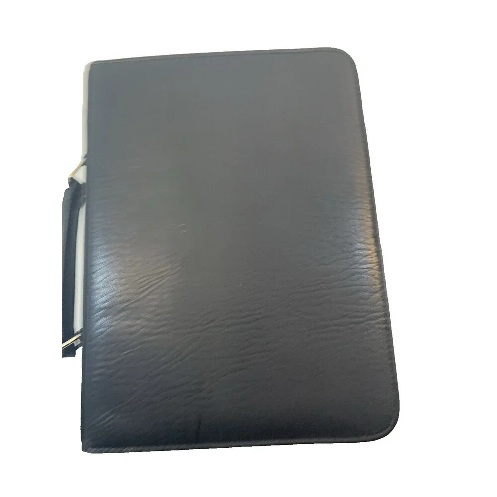 Personal Management System  Not Dated + Solar Calculator Zip Leather Case VTG